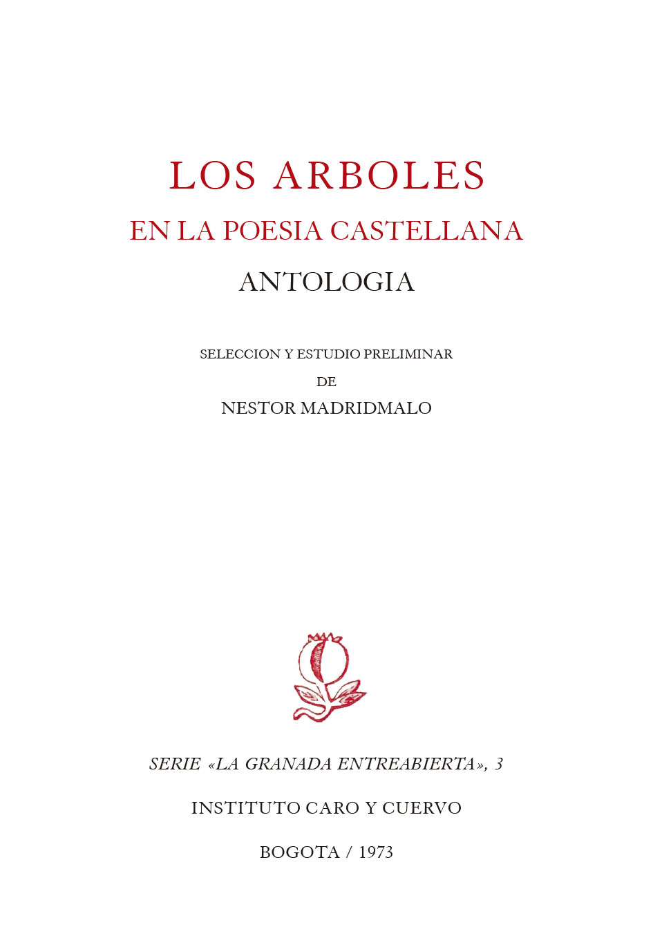 Los árboles en la poesía castellana. Antología